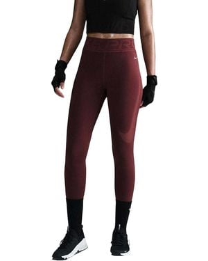 Nike Pro Sculpt-Legging Met Logo Voor (Team Rood) - Paars