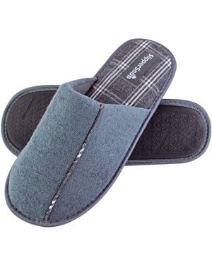 Slipper Snob Indoor Slip On Mule Slippers - Blue