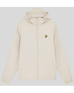 Lyle & Scott Zip Through Hooded Jacket - Natural