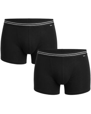 DIM Pack Of 2 Elastic Cotton Boxers D6578 - Black