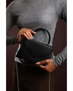 Where's That From Wheres 'Marina' Structured Top Handle Shoulder Bag - Grey