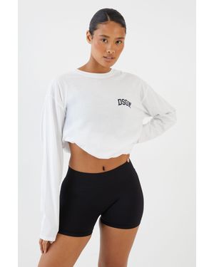 DSGN Studio Collegiate Long Sleeve T-Shirt - White