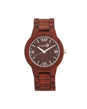 Earth Wood Bighorn Bracelet Watch - Red