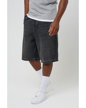 Brave Soul Loose Fit Denim Shorts - Black