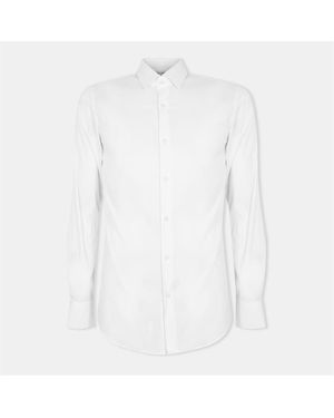BOSS Collared Neck Point Collar Long Sleeve Shirt - White