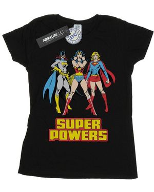 Dc Comics Wonder Super Power Groep Katoenen T-Shirt - Zwart