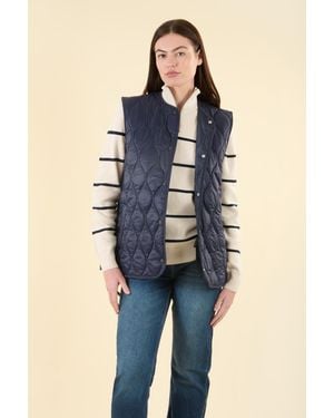 Harvey & Jones Diamond Quilted Gilet Nylon - Blue