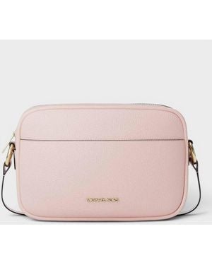 Michael Kors Pebbled Leather Camera Crossbody Bag - Pink