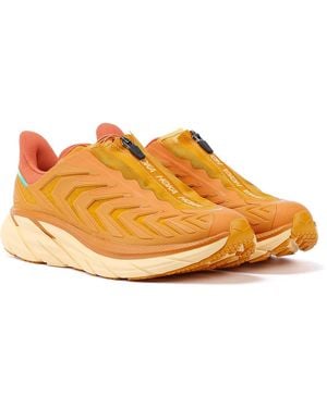 Hoka One One Project Clifton Desert Sun Burnt Ochre Trainers - Orange