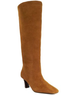 Dune Selinni Leather Knee High Boots - Brown