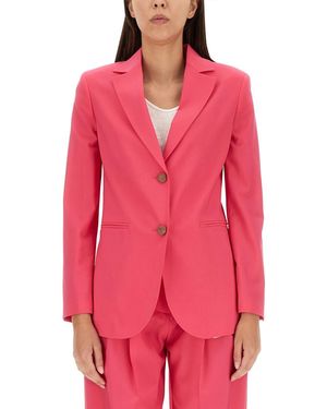 Alysi Single-Breasted Jacket - Red