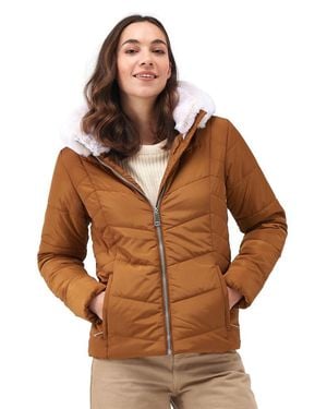 Regatta Wildrose Padded Insulated Hooded Jacket Coat - Brown