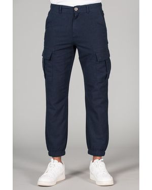 Tokyo Laundry Linen Blend Cargo-Style Trousers - Blue