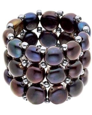 Ateliers Saint Germain Ring 3 Rows - Black