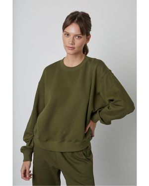 Velvet By Graham & Spencer Crew Sweatshirt - Green