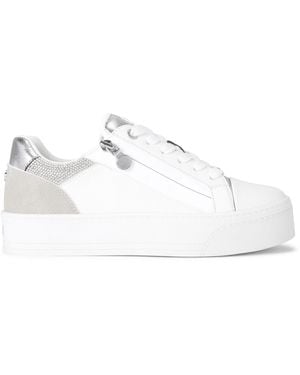 Carvela Kurt Geiger Statement Zip Trainers - White