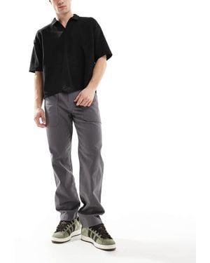 ASOS Straight Fit Trouser With Pocket Detailing - Black