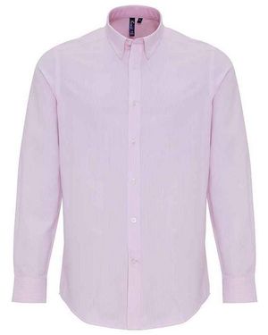 PREMIER Striped Oxford Long-Sleeved Shirt (/) - Purple