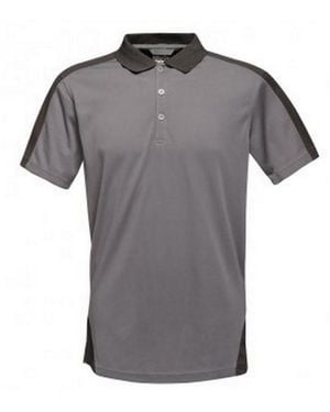 Regatta Contrast Coolweave Pique Polo Shirt (Seal/ - Grey