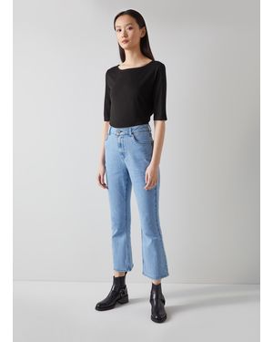 LK Bennett Trina Jersey Tops - Blue