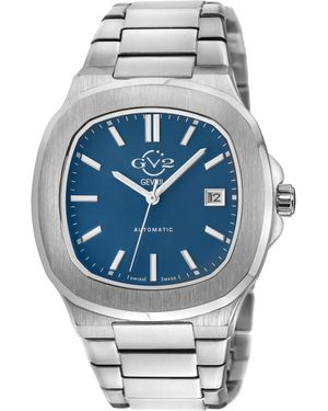 Gv2 Automatische Potente Zwitserse Automatische Blauw Wijzerplaat 316l Roestvrijstalen Armband Horloge - Grijs