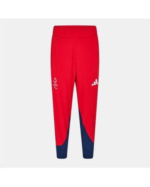 adidas Regular Fit Colour Block Slim Track Trousers - Red