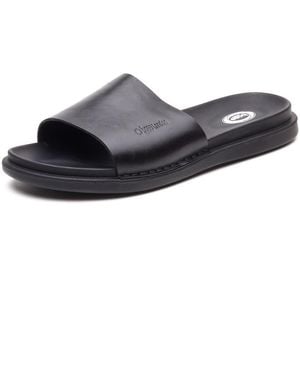 Base London Albany Leather Slides - Blue
