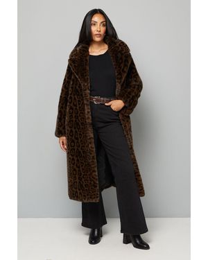 Wallis Petite Faux Fur Coat - Black
