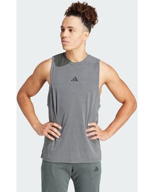adidas Originals Designed For Training Workout Tank Top - Grey