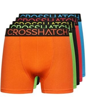Crosshatch 5 Pack Of Highlighter Boxers - Orange