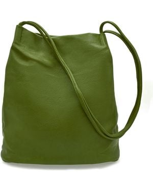 Woodland Leathers Tote Shoulder Bag - Green