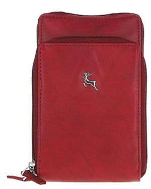 Ashwood Leather 'Aphrodite' Real Crossbody Smart Phone Bag - Red