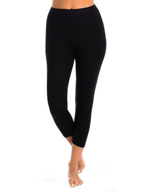 Q En 3/4 High Waist Bamboo Leggings Q804 - Black