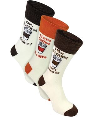 Sock Snob 3 Pairs Novelty Cotton Rich Pun Socks - Black