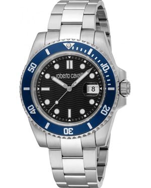 Roberto Cavalli Rc5G168M0035 Crest Watch - Grey