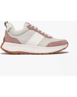 Fitflop F-Mode Trainers Dusky Mix - White