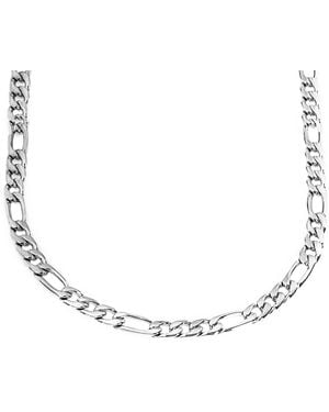 The Jewellery Stockroom Figaro 316 Steel Chain Necklace 20 Inch, 5Mm - Metallic