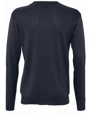 Sol's Galaxy V Neck Jumper - Blue