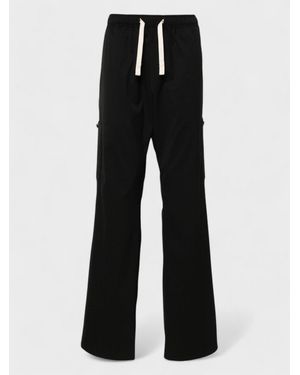 Palm Angels Monogram Loose Trousers Virgin Wool - Black
