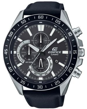 G-Shock Edifice Watch Efv-620L-1Avuef Leather - Black