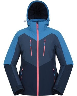 Mountain Warehouse Ladies Valais Waterproof Ski Jacket () Material_Polyester - Blue