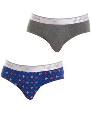 Kisses&Love Pack-2 Basic Briefs Breathable Fabric Kl2014 - Grey