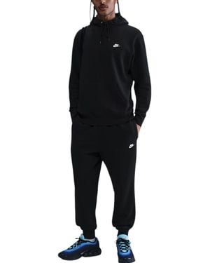 Nike Club Tracksuit Pullover Embroidered Long Sleeve - Black