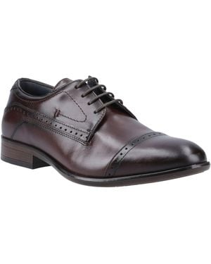 Pod Ralph Leather Chestnut Oxford Shoes - Brown