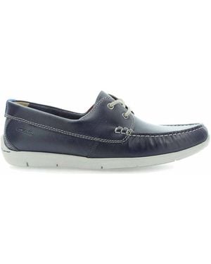 Clarks Karlock Step Boat Shoes - Blue