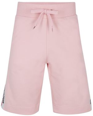 Moschino Branded Tape Legs Shorts Cotton - Red