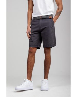 Kensington Eastside Cotton Belted Chino Shorts - Blue