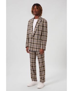 Viggo Digne Oversized Check Jacket - Brown