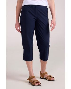 Mountain Warehouse 'Delta' Capri Trousers Stretchy Sun Protection Trousers Polyamide - Blue
