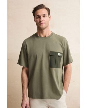 Grimelange Crew Neck Pocket T-Shirt - Green